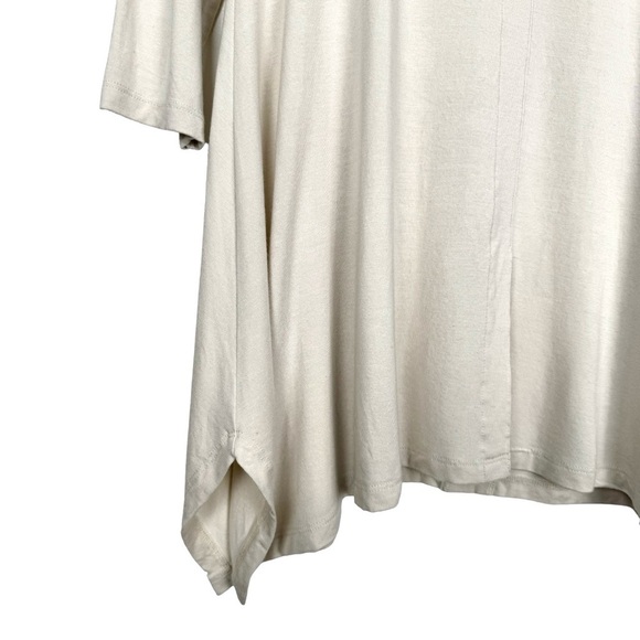 Soft Surroundings 3/4 Sleeve Jersey Knit Tunic Ivory Size Medium - Picture 5 of 11